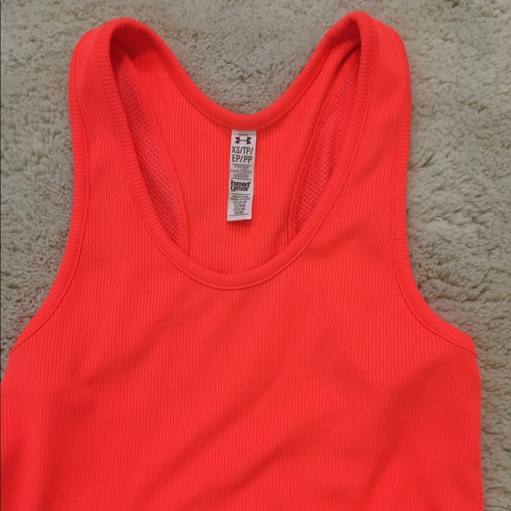 Under Armour neon orange long tank